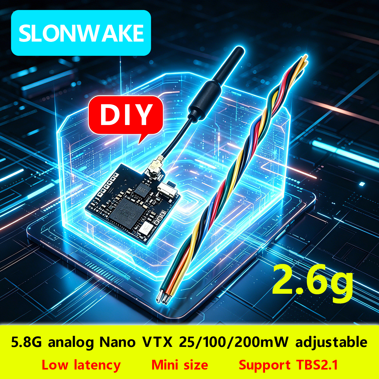SLONWAKE Nano 5.8G 48CH 200mW  - Drone Receiver review and price
