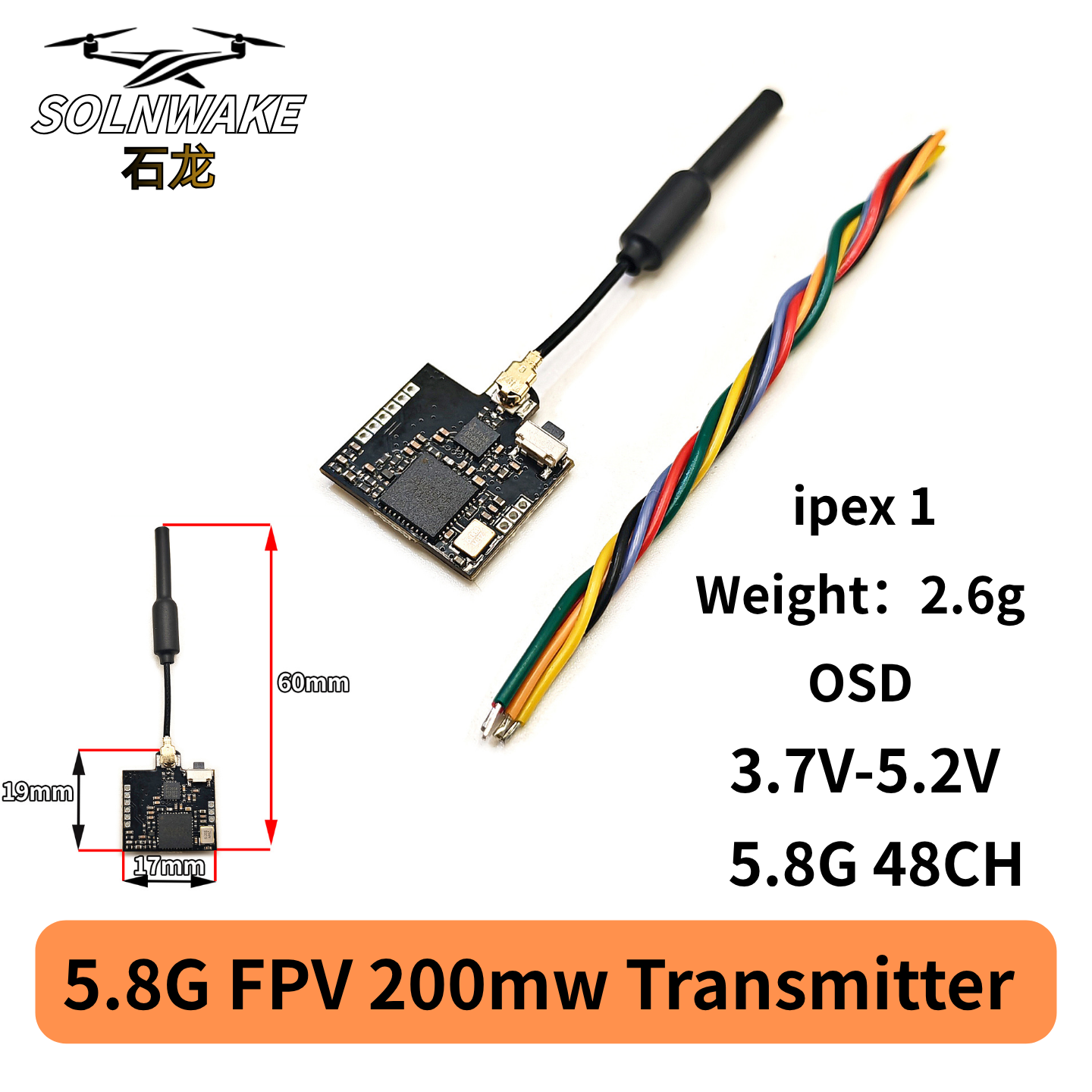 SLONWAKE Nano 5.8G 48CH 200mW  - Drone Receiver review and price
