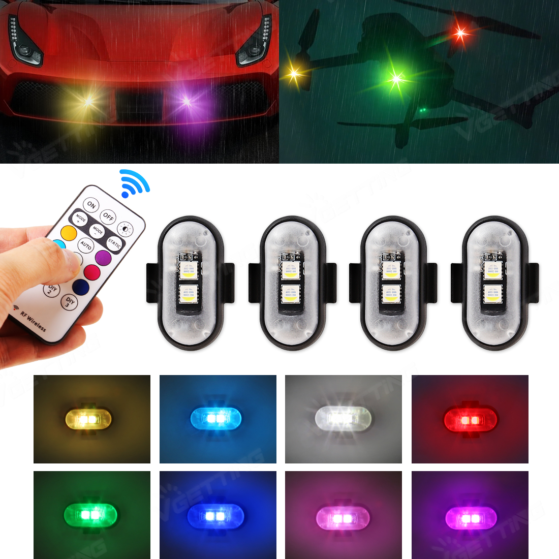 4Pcs Mini Drone Strobe Light 8 - Drone Led Light review and price