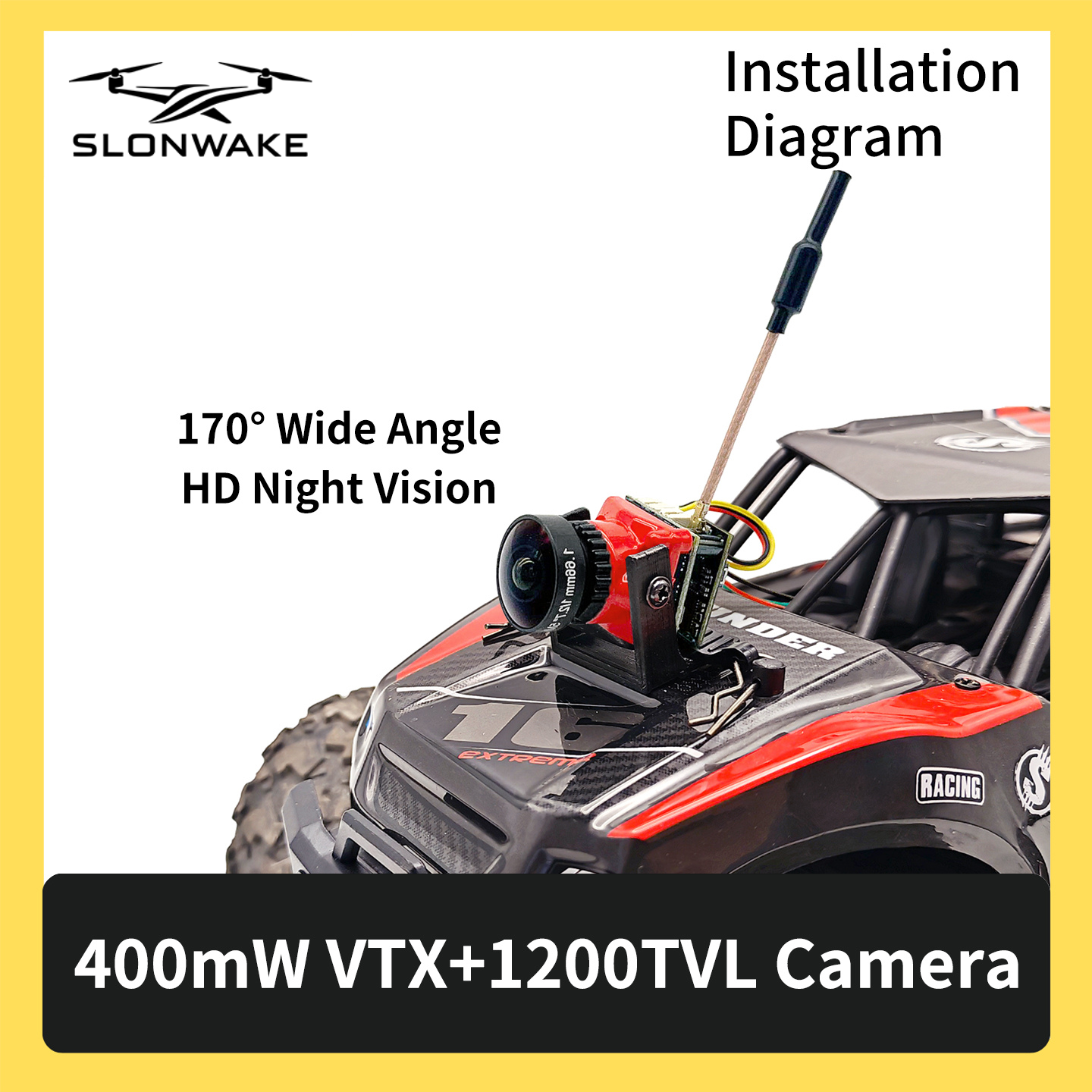 SLONWAKE 5.8G 48CH FPV 400mw V - Drone Receiver review and price